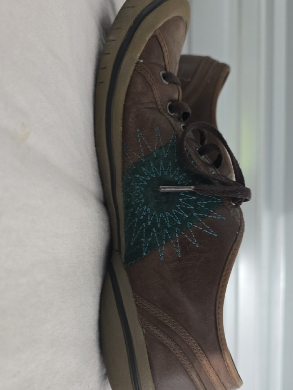 Merrell Women's Brown and Teal Low-Top Lace-Up Sneakers - Picture 7 of 12